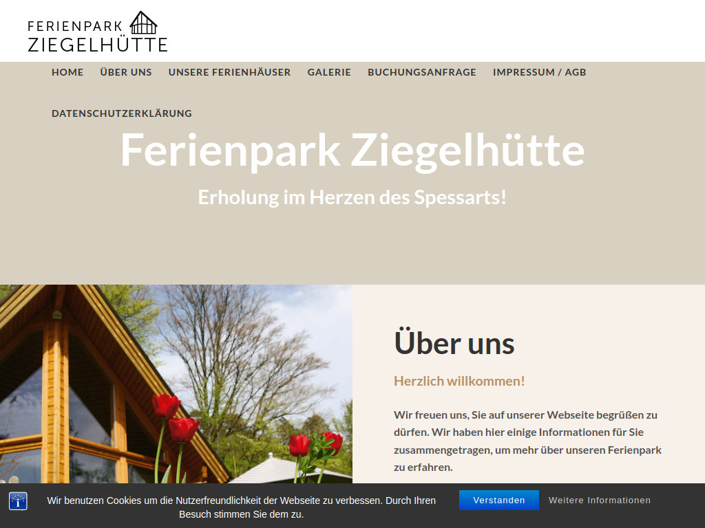Website von Gasthof Ziegelhütte GmbH in Flörsbachtal