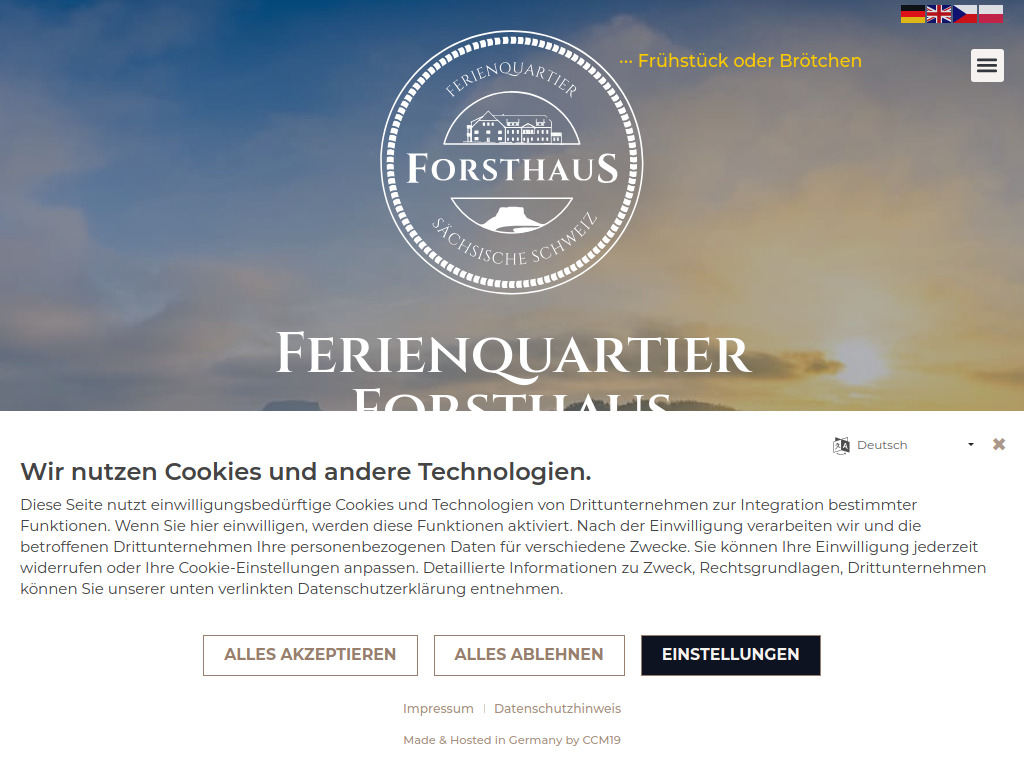 Website von Ferienresort Sächsische Schweiz GmbH & Co. KG in Bad Gottleuba-Berggießhübel