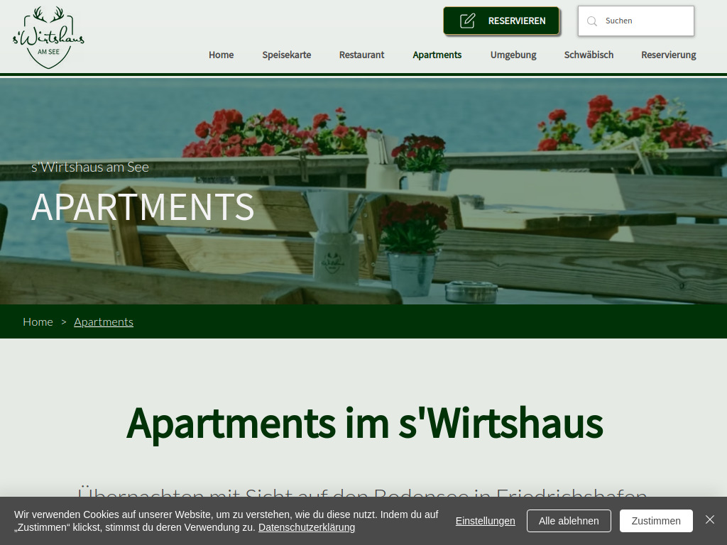 Website von ferienwohnung-fn.de in Friedrichshafen
