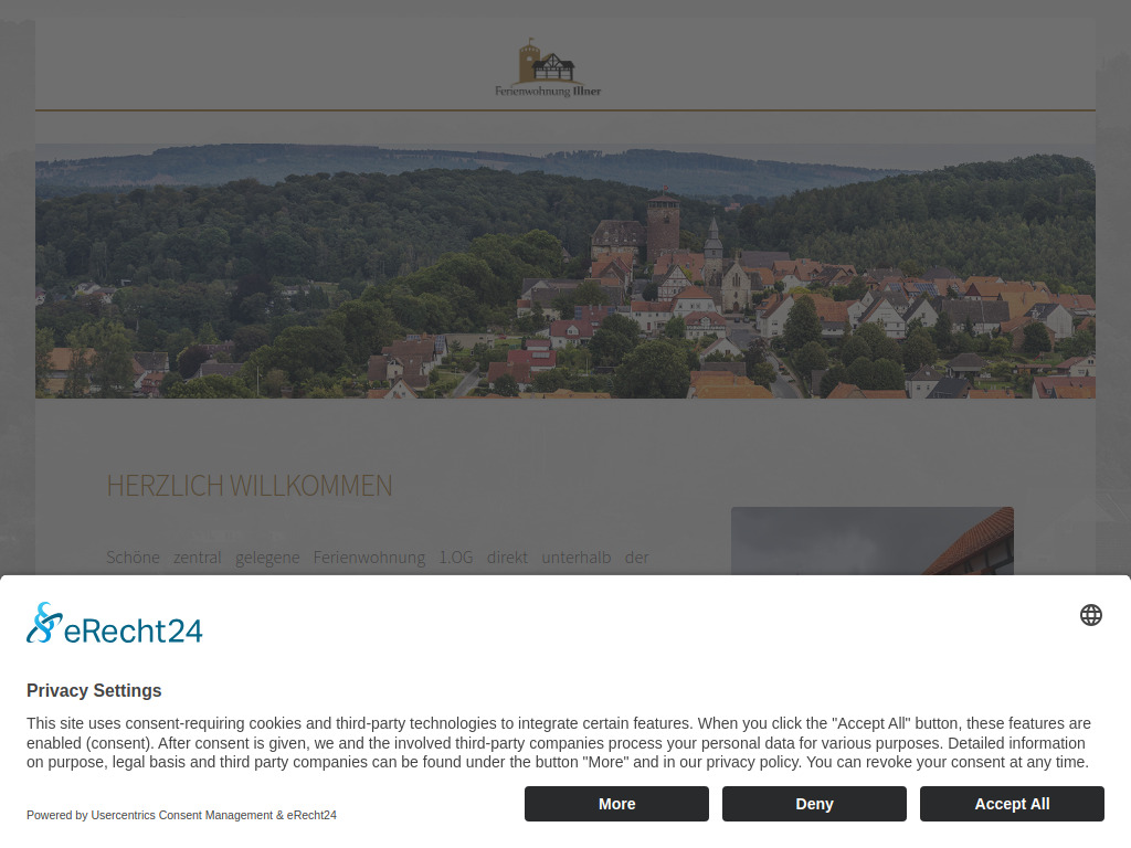 Website von Ferienwohnung Illner in Trendelburg