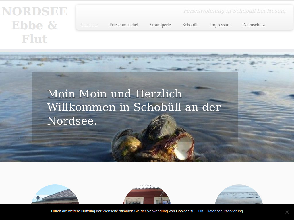 Website von NORDSEE Ebbe & Flut in Schobüll