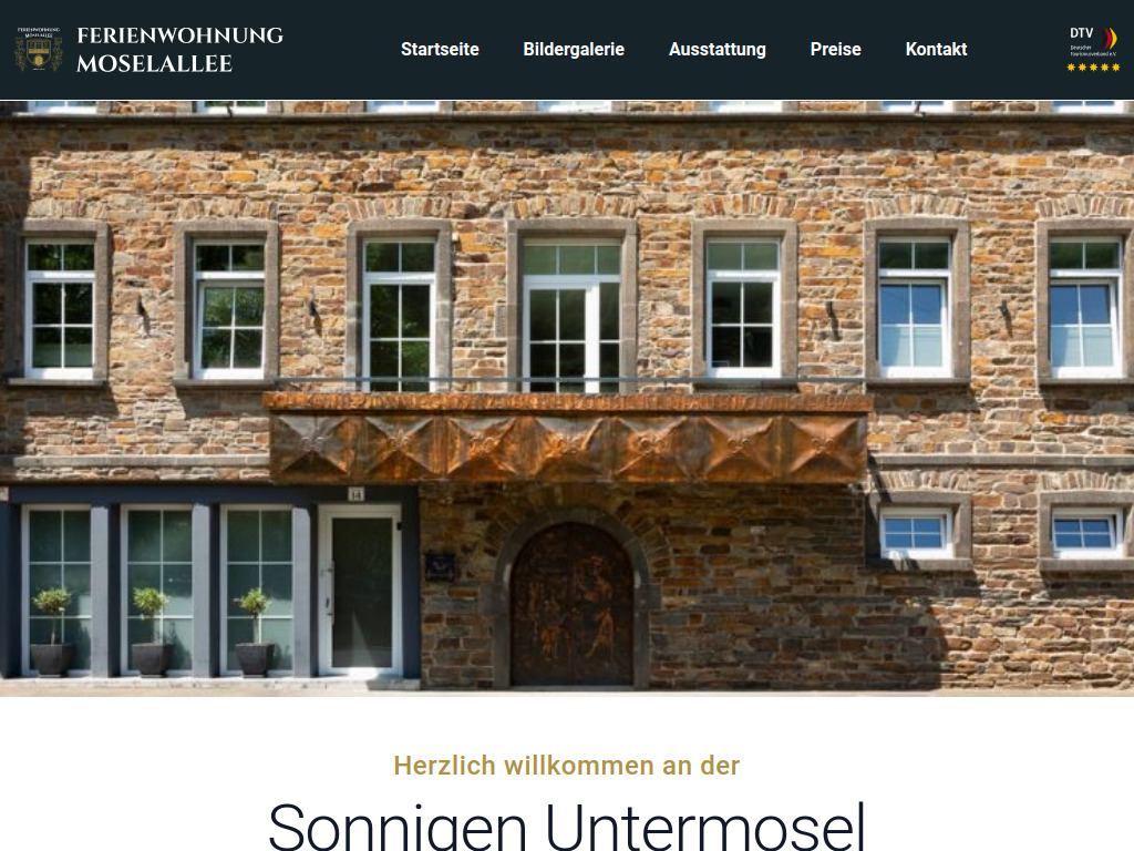 Website von Startseite in Moselkern