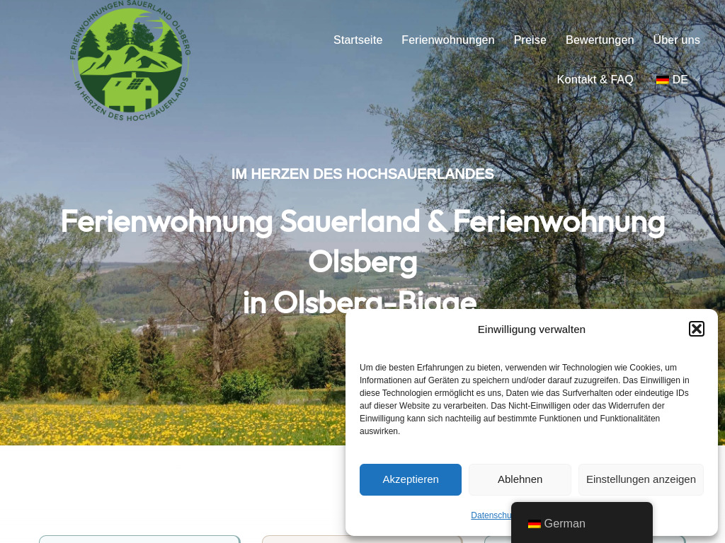 Website von Erika und Josef Lahme in Olsberg-Bigge