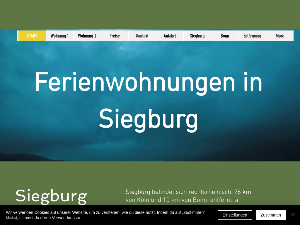 Website von Fewo Merker in Siegburg