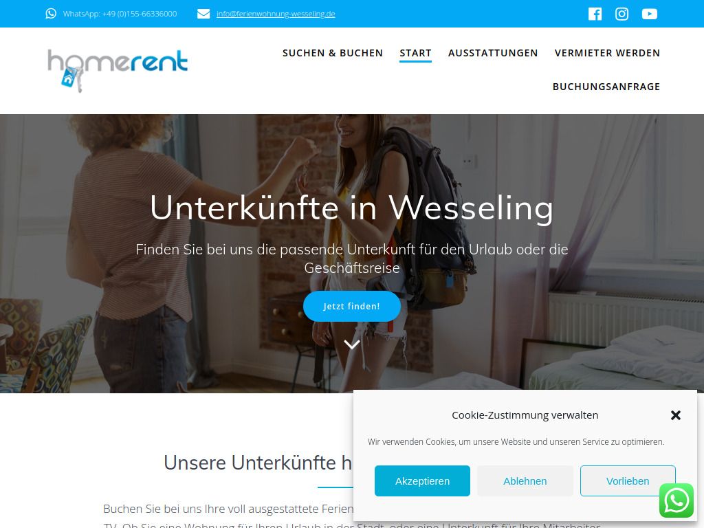 Website von Homerent Immobilien GmbH in Köln