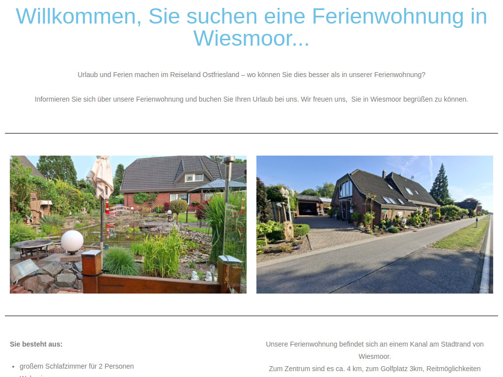 Website von Bendine Bruns in Wiesmoor