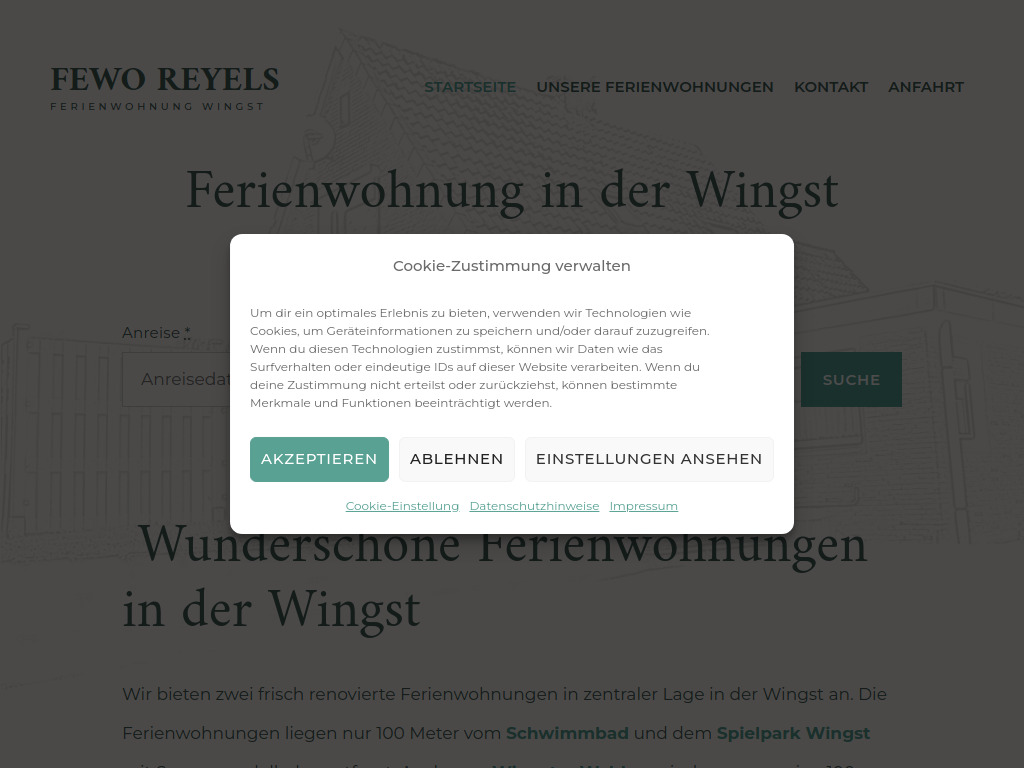 Website von FEWO Reyels in Wingst