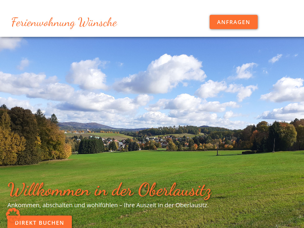 Website von Ferienwohnung Kerstin und Gunter Wünsche in Schirgiswalde-Kirschau