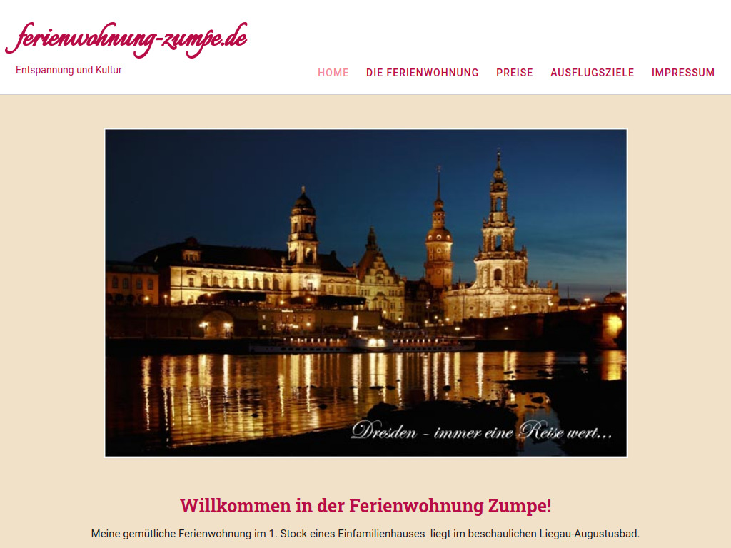 Website von Brigitte Zumpe in Radeberg