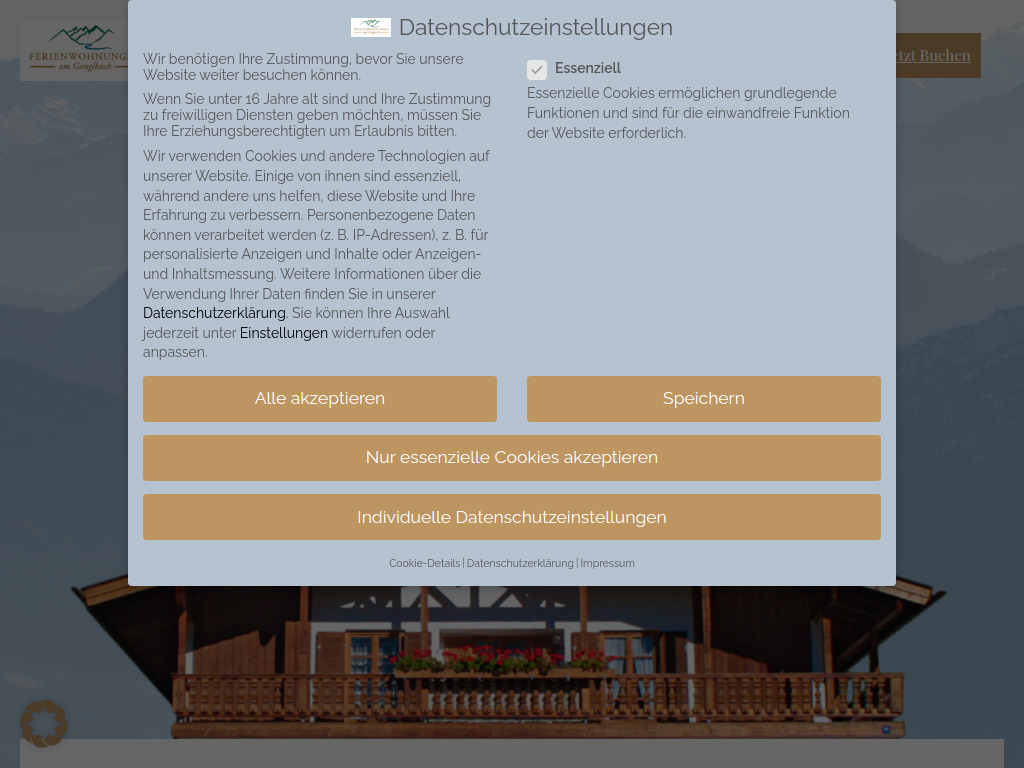 Website von Ferienwohnungen Am Ganglbach in Bayrischzell
