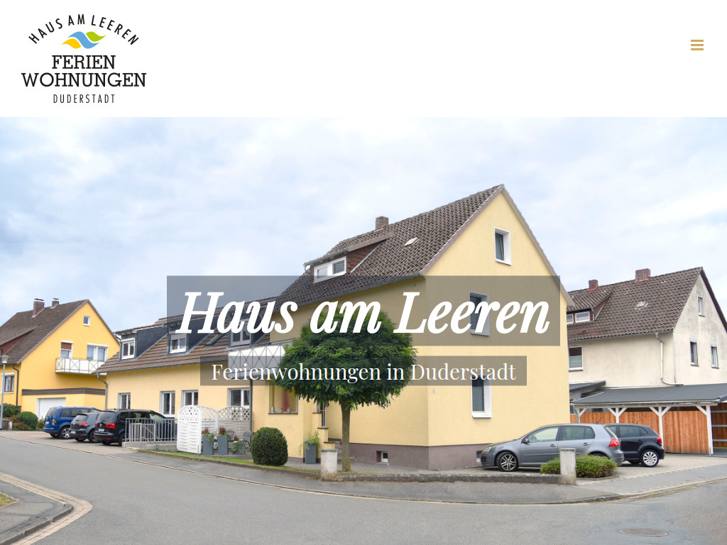 Website von Haus am Leeren in Duderstadt