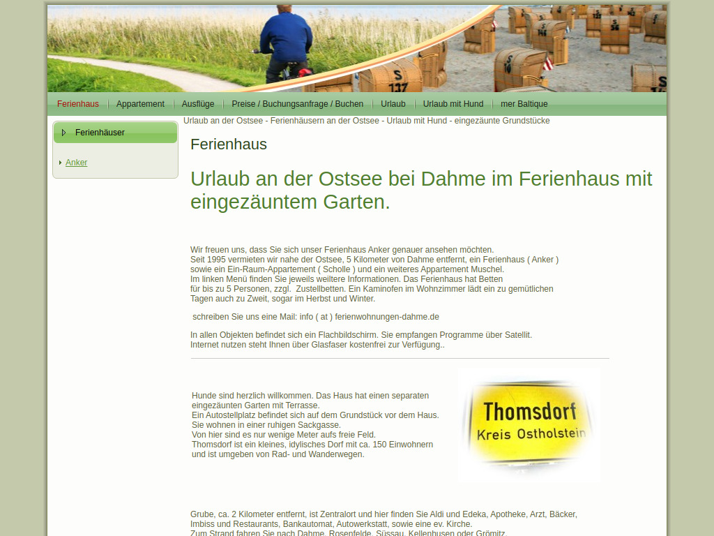 Website von Grundstücksgemeinschaft Manthey in Thomsdorf