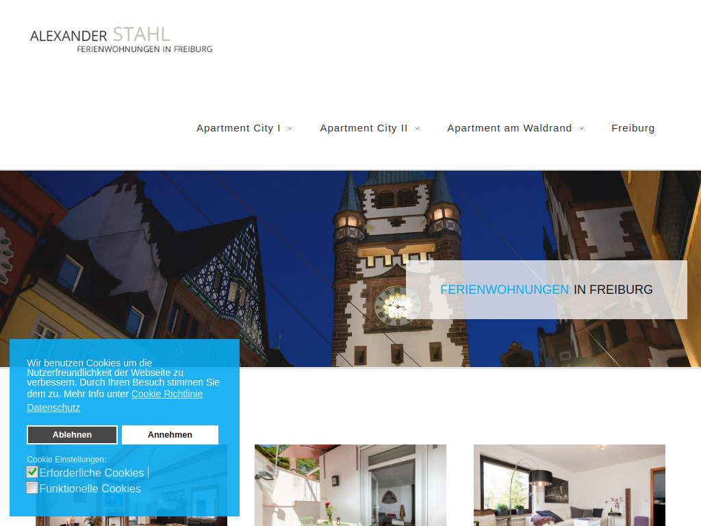 Website von Alexander Stahl in Freiburg