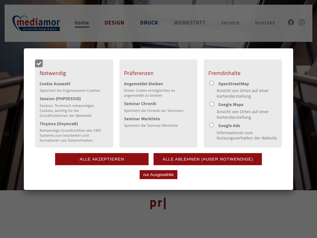 Website von mediamor in Cuxhaven