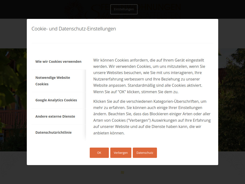 Website von Gästehäuser Schlund GmbH & Co KG in Bad Staffelstein
