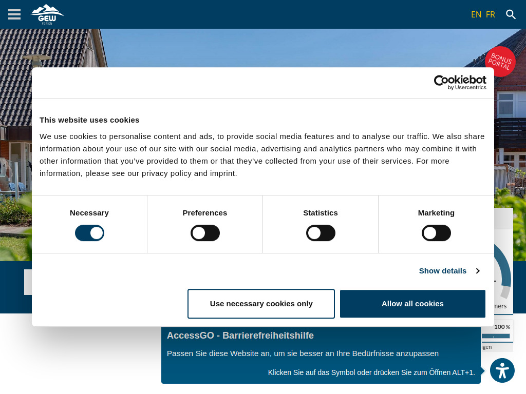 Website von Ferienzentrum Wenningstedt auf Sylt in Wenningstedt-Braderup