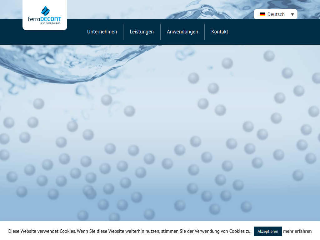 Website von ferroDECONT GmbH in Leoben