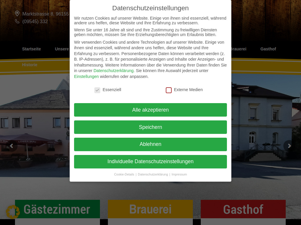 Website von Löwenbräu Buttenheim Johann Modschiedler in Buttenheim