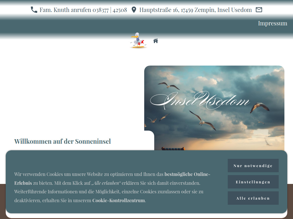 Website von Familie Knuth in Zempin