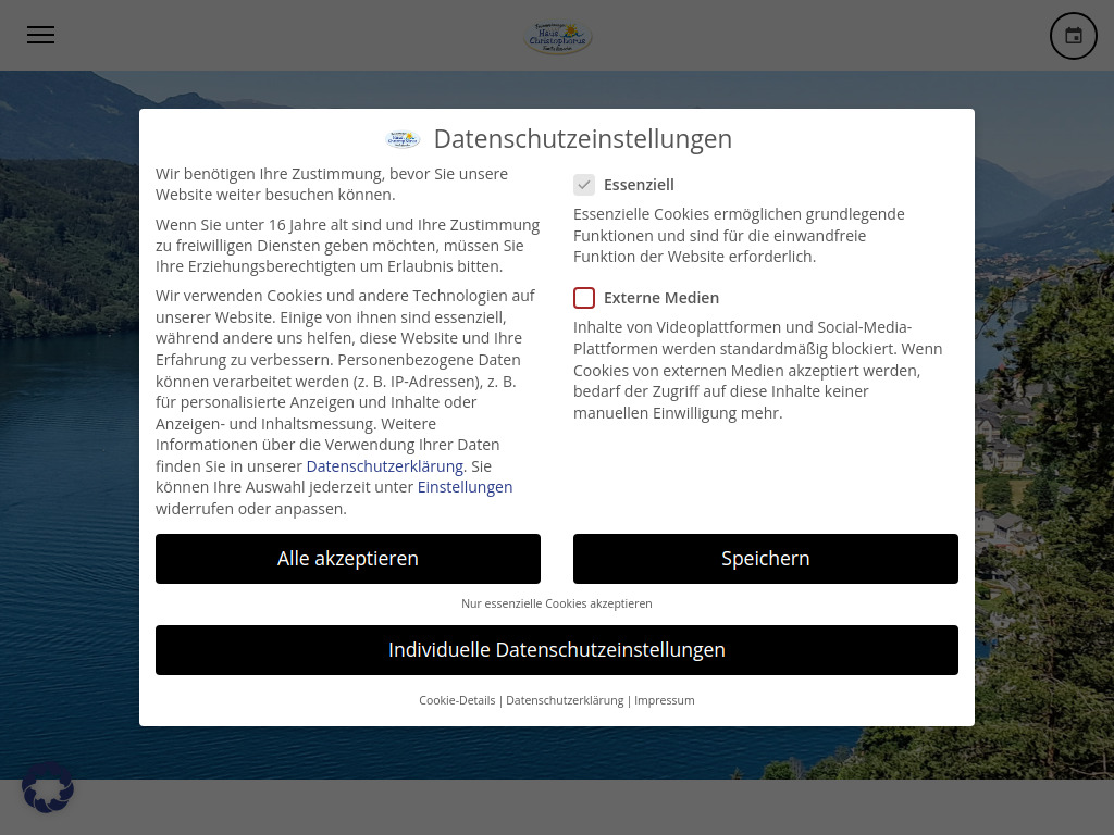 Website von Ferienwohnungen Lessacher in Millstatt