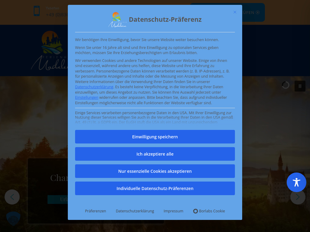 Website von Madeleine Helmer in Schwangau
