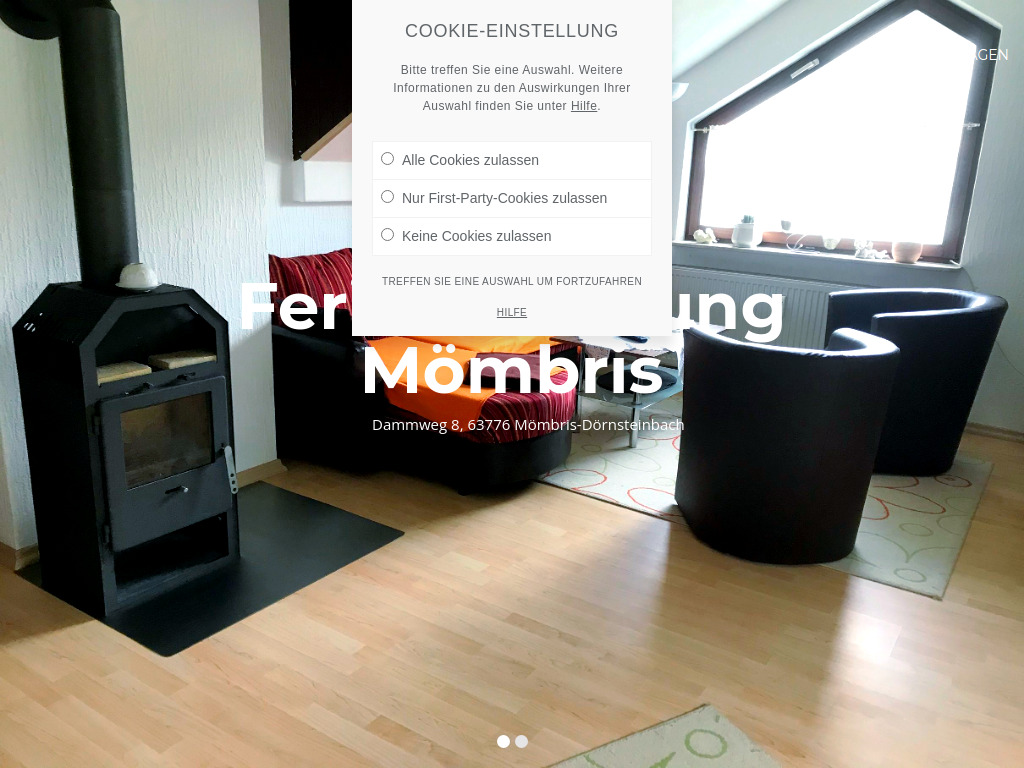 Website von Ferienwohnung und Monteurzimmer Mömbris in Mömbris