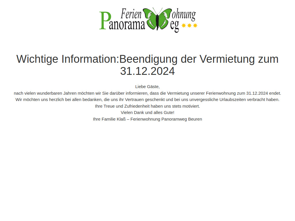 Website von Familie Klaß in Beuren