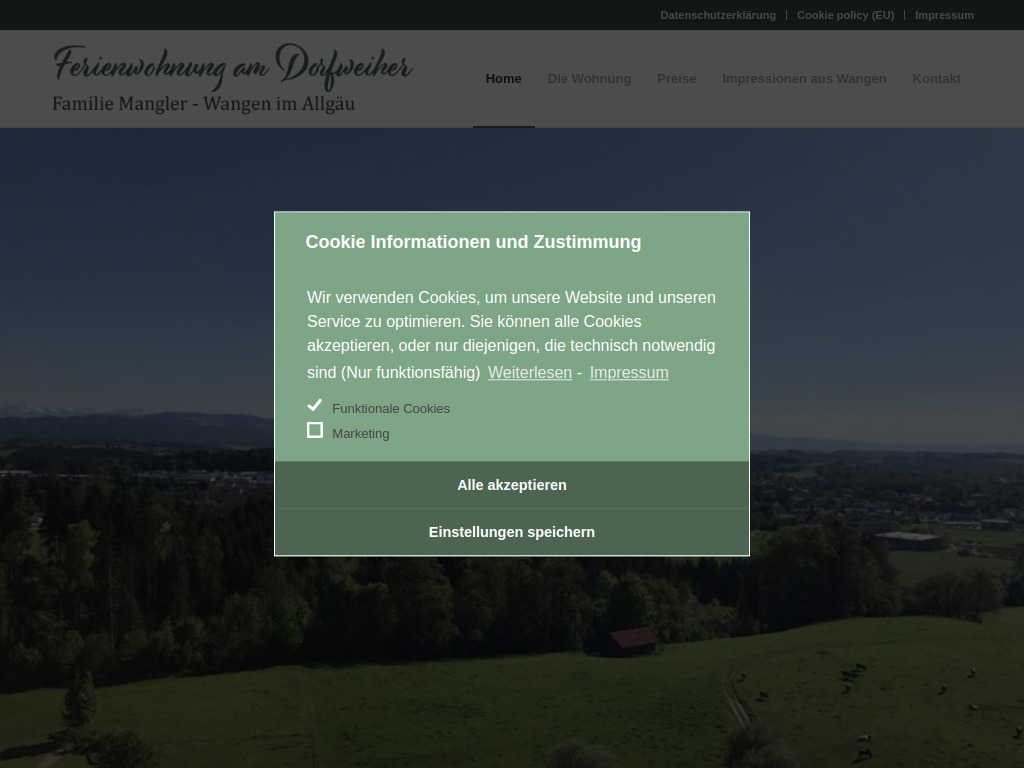 Website von Martina Mangler in Wangen