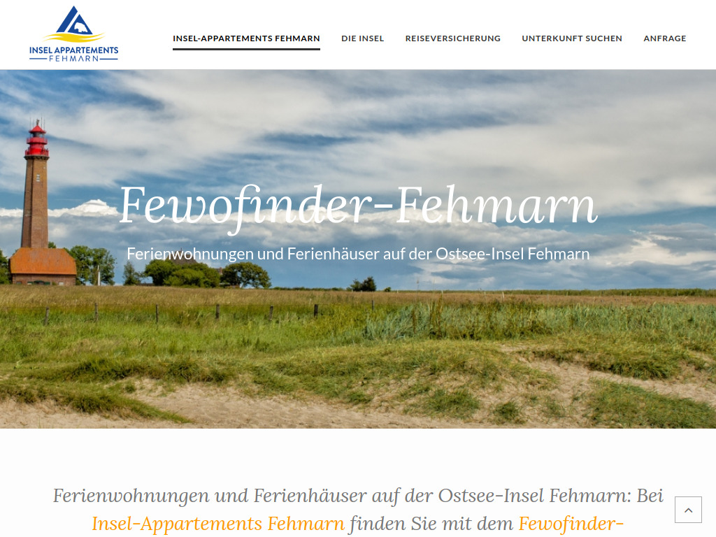 Website von Insel-Appartements Fehmarn in Hamburg