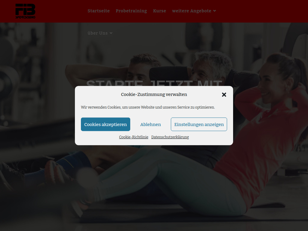 Website von FIB-Sportstudio in Bischofswerda