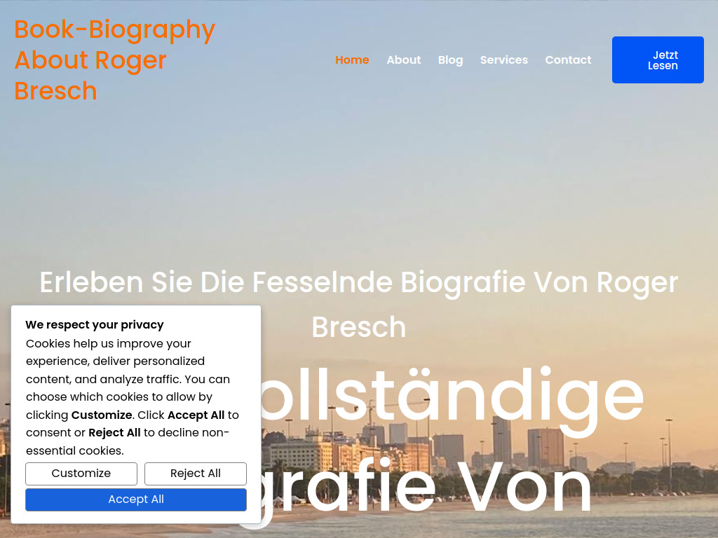 Website von Home - Book-Biography about Roger Bresch in Langnau am Albis