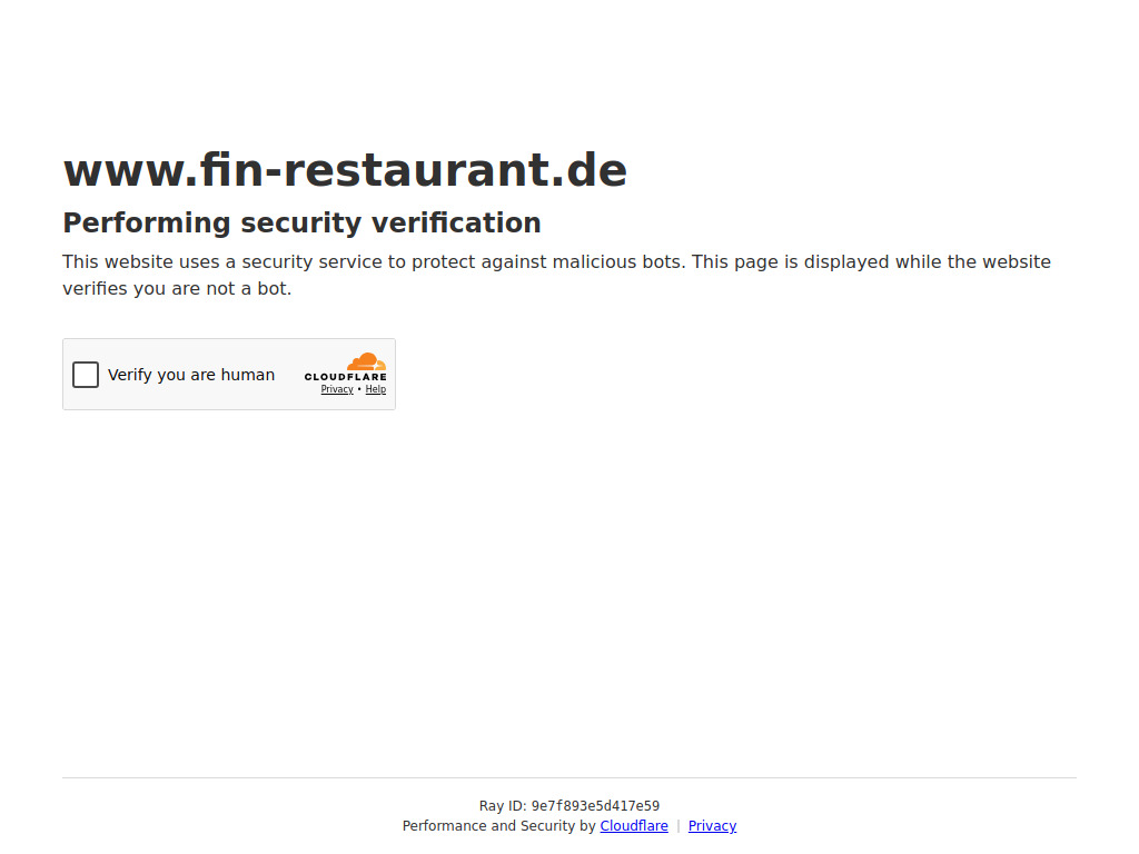 Website von FIN Cafe & Restaurant in Nürnberg