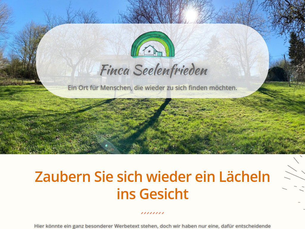 Website von Finca Seelenfrieden in Mitterfels