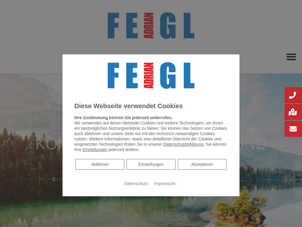 Website von Adrian Feigl Heizung - Bäder - Kanal-TV in Wehrheim