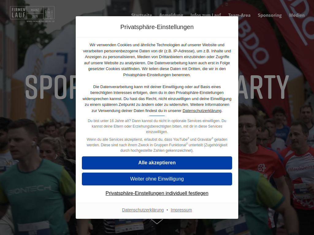 Website von magenta Event GmbH in Mainz
