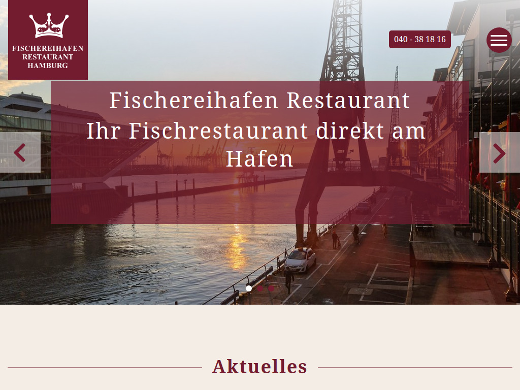 Website von Fischereihafen Restaurant Kowalke Hamburg GmbH & Co. KG in Hamburg