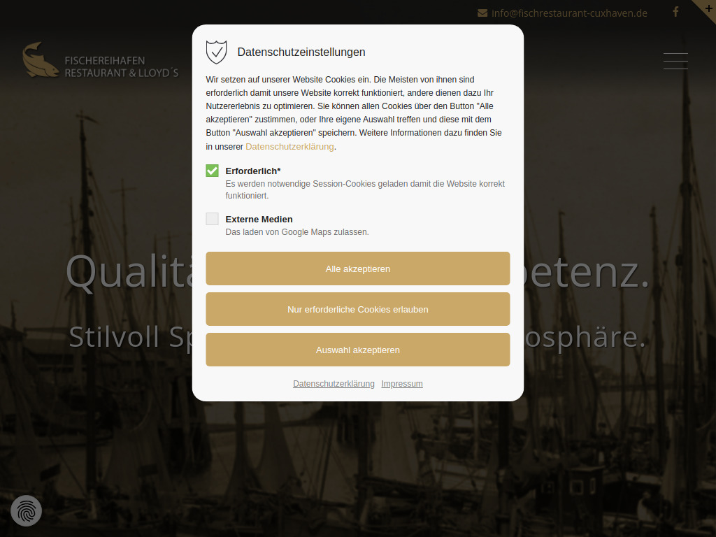 Website von Fischereihafen Restaurant & Lloyd´s in Cuxhaven