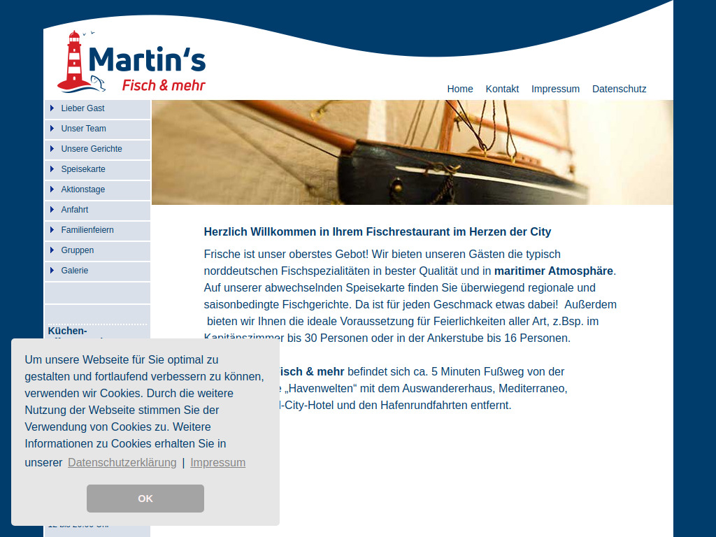 Website von Martin's Fisch und mehr: Home