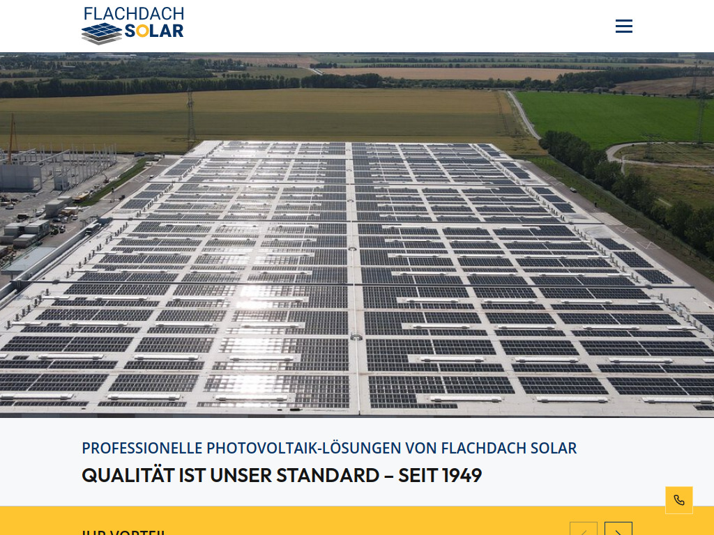 Website von Flachdach-Solar GmbH in Lauda-Königshofen