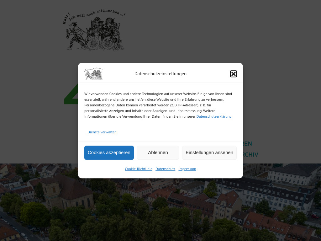 Website von Flohmarkt auf dem Bohlenplatz in Hemhofen