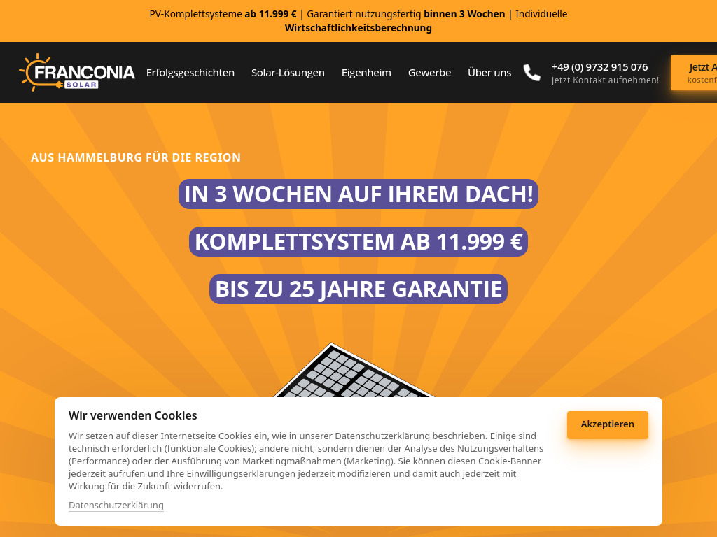 Website von franconia-solar.de
