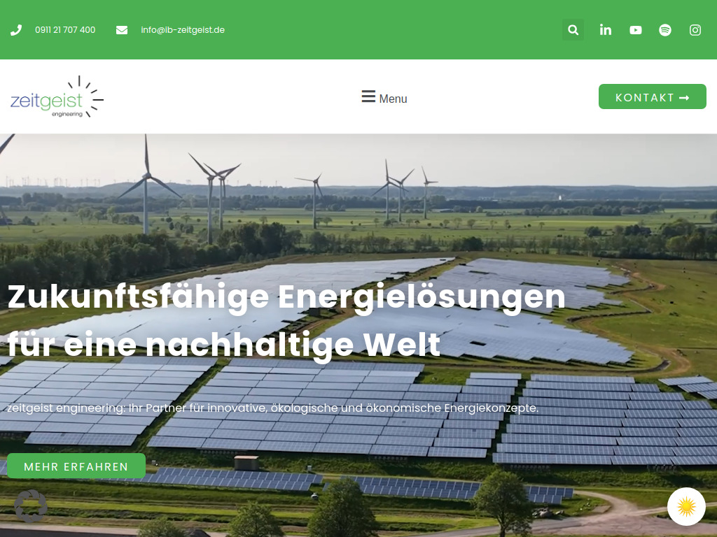 Website von Zeitgeist Engineering GmbH in Nürnberg