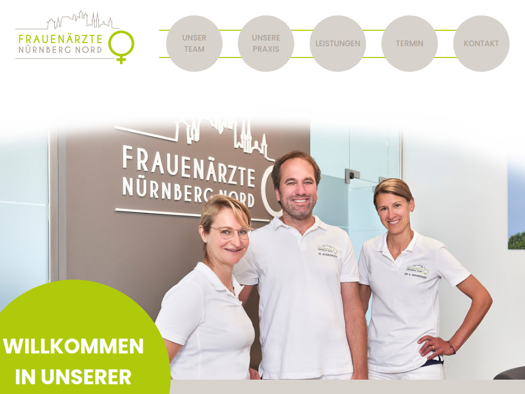 Website von Home - Frauenärzte Nürnberg Nord in Nürnberg