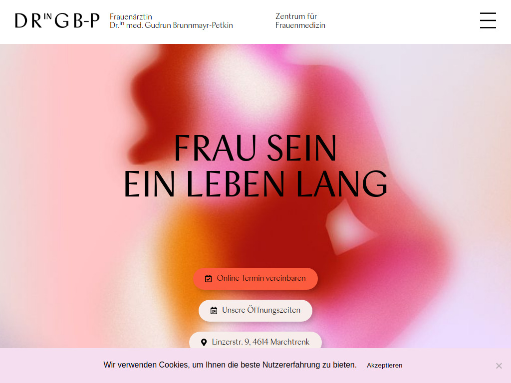 Website von Frauenärztin Dr.in med. Gudrun Brunnmayr-Petkin in Marchtrenk