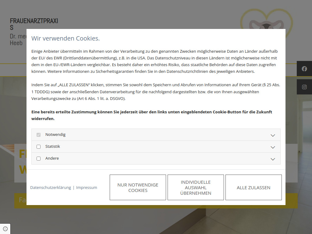 Website von Praxis Dr. med. Beate Heeb in Weinheim