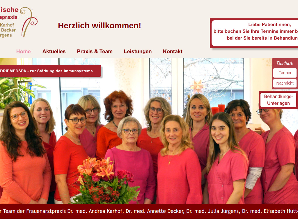 Website von Gynäkologische Gemeinschaftspraxis in Mannheim