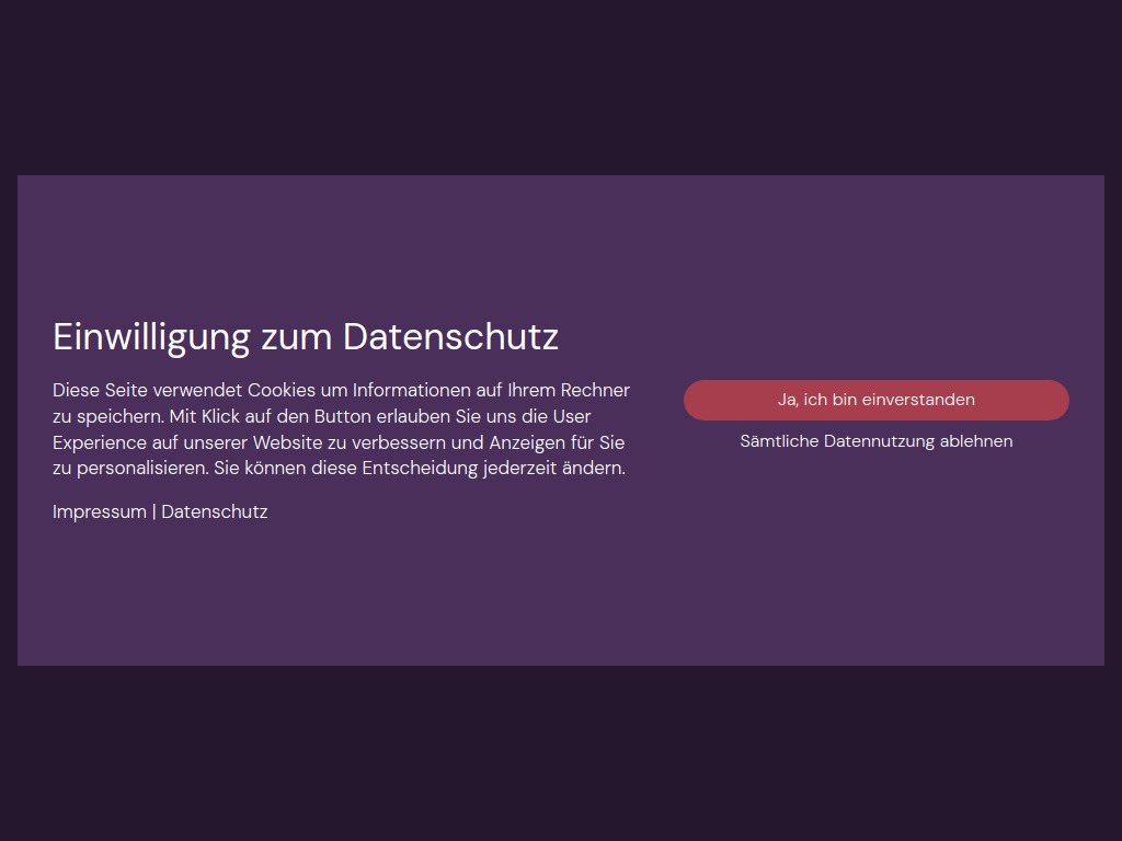 Website von Free State AG in Schaffhausen
