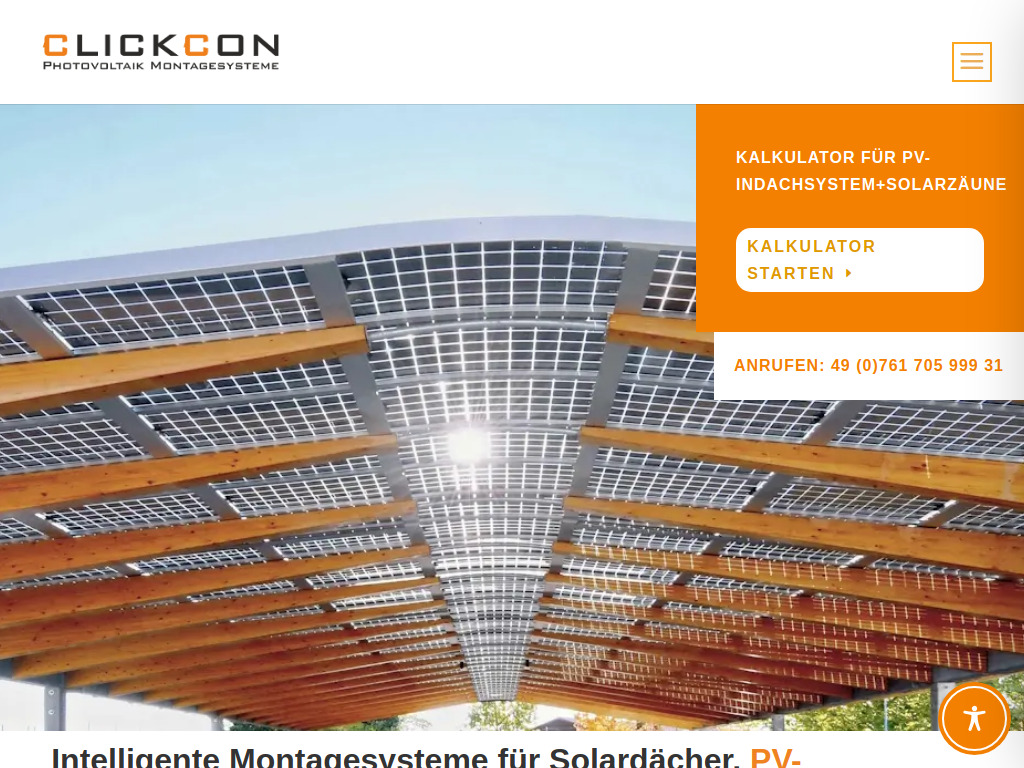 Website von ClickCon GmbH & Co. KG in Freiburg