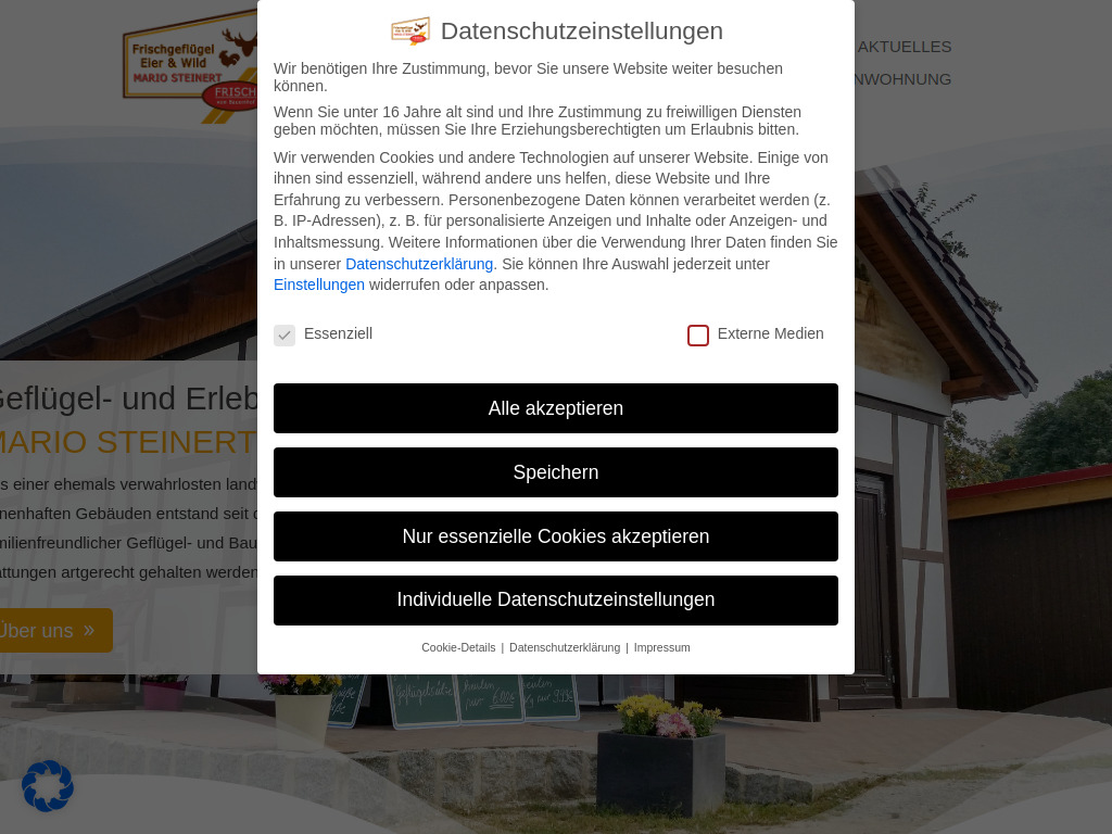 Website von Mario Steinert Frischgeflügel GmbH in Horka