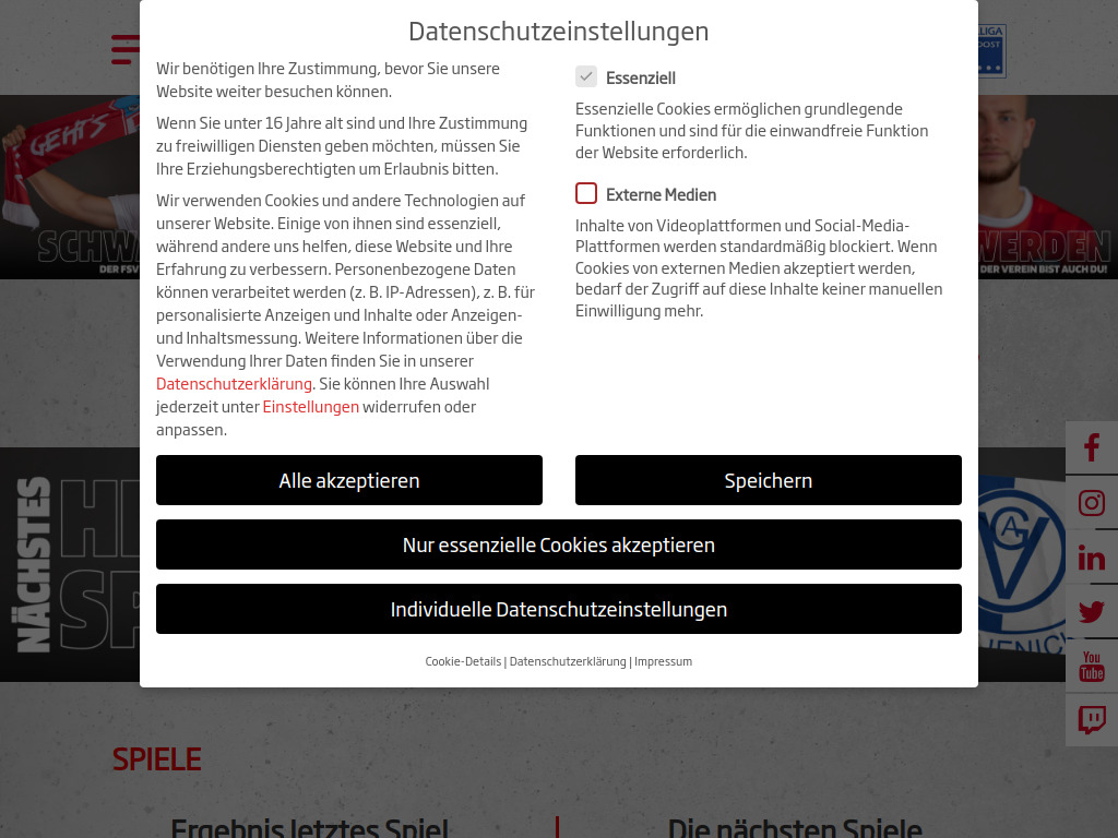 Website von FSV Zwickau e.V. in Zwickau